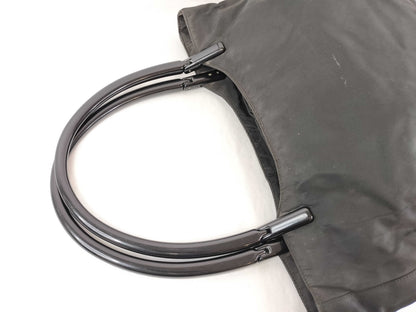 PRADA Nylon Prada Nylon Plastic Handle Hand Tote Bag Black Tote Bag