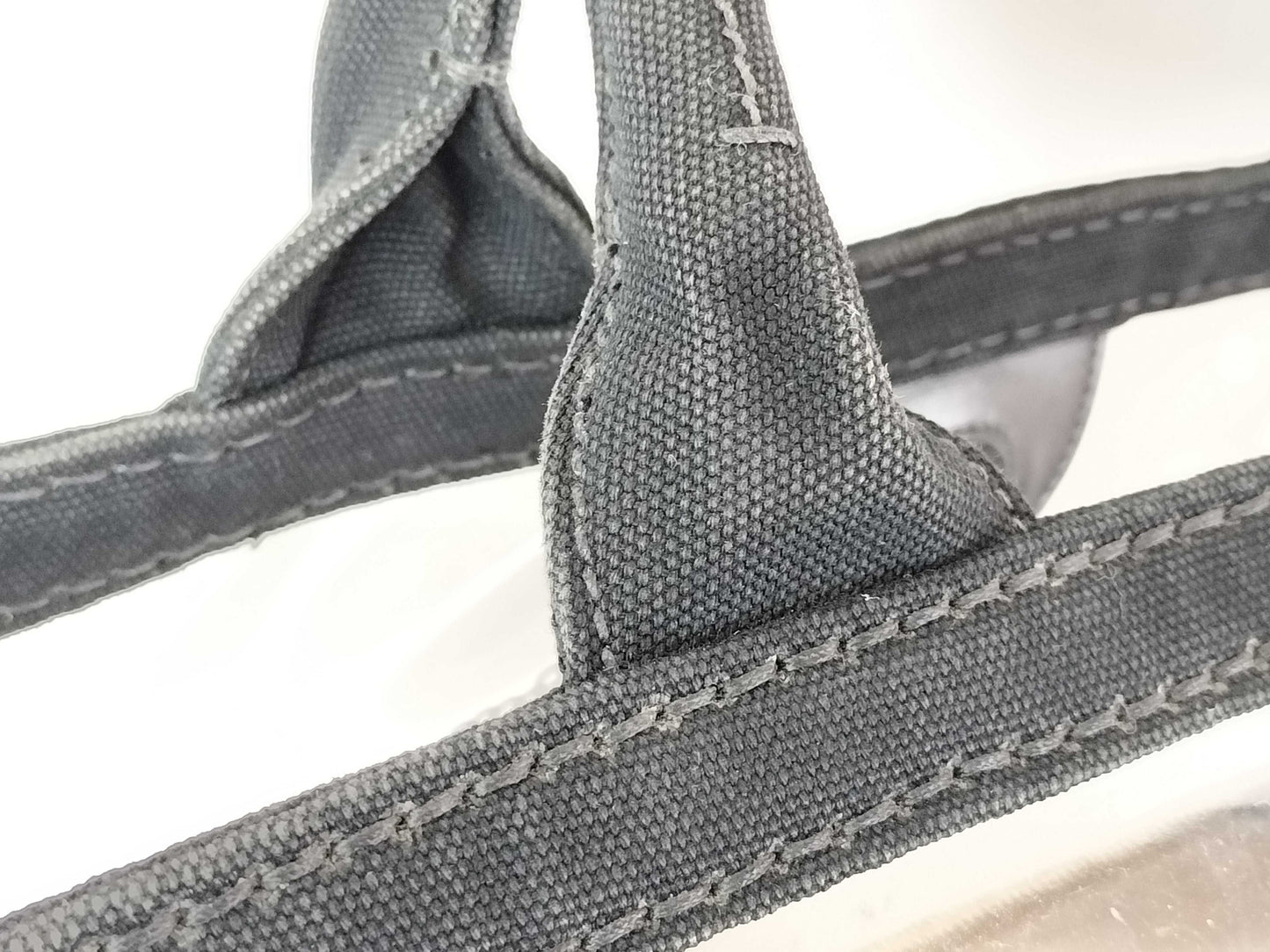 PRADA PRADA Canapa Vinyl Hand Tote Bag with Pouch