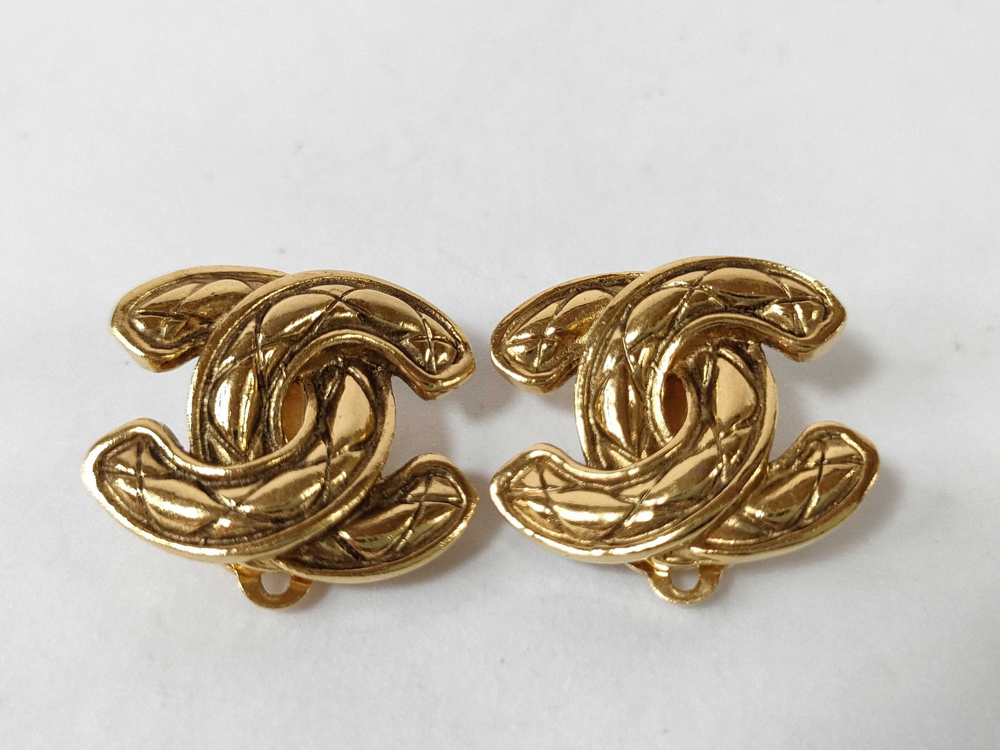 CHANEL Matelasse Chanel Matelasse Coco Mark Earrings