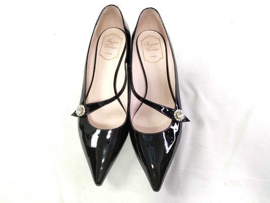 ROGER VIVIER Mary Jane Pumps Patent Beaded Pumps