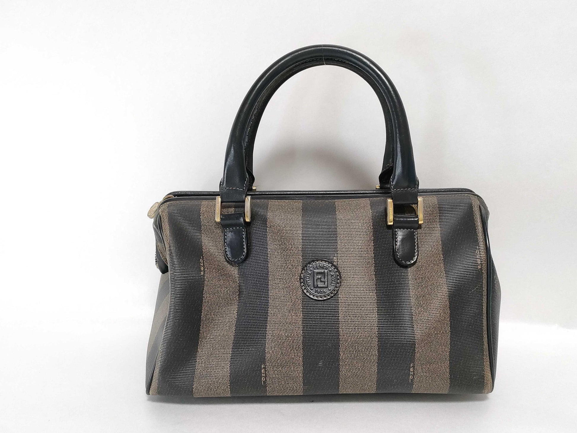 FENDI Pecan Boston Handbag