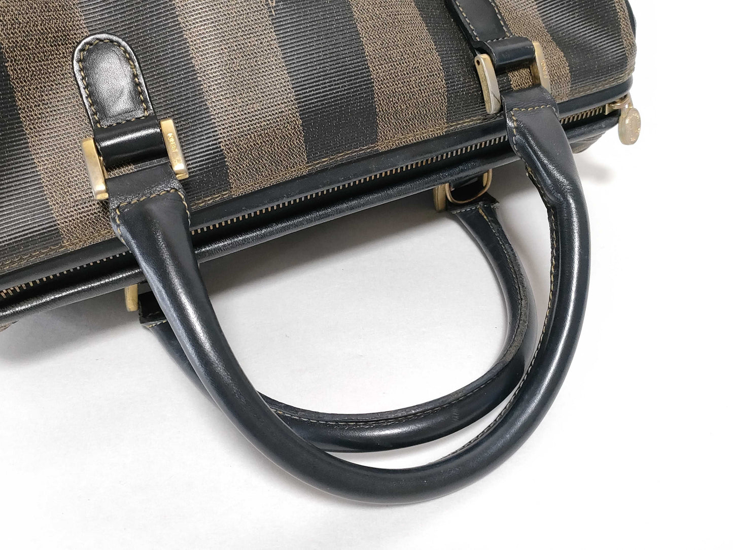 FENDI Pecan Boston Handbag