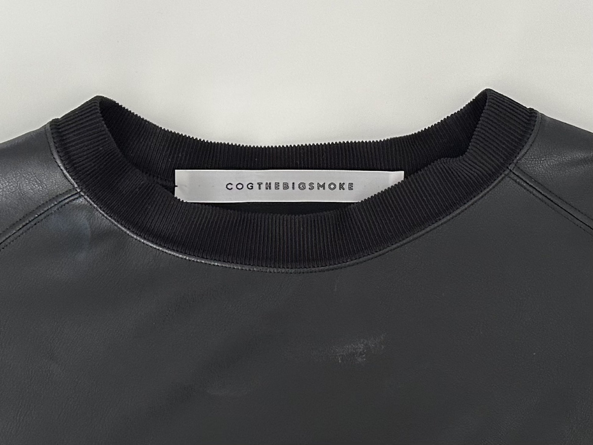 COGTHEBIGSMOKE Eco Leather Top, Black