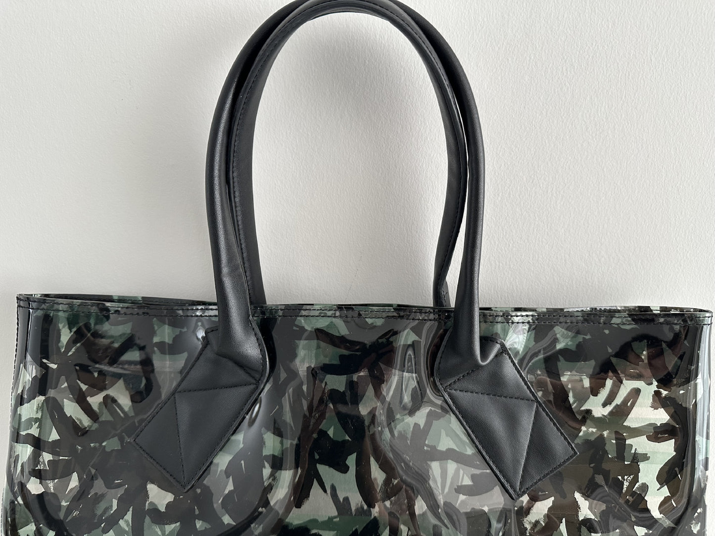 KENZO PALM TREE BEACH BAG Clear Tote Bag with Pouch