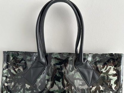 KENZO PALM TREE BEACH BAG Clear Tote Bag with Pouch