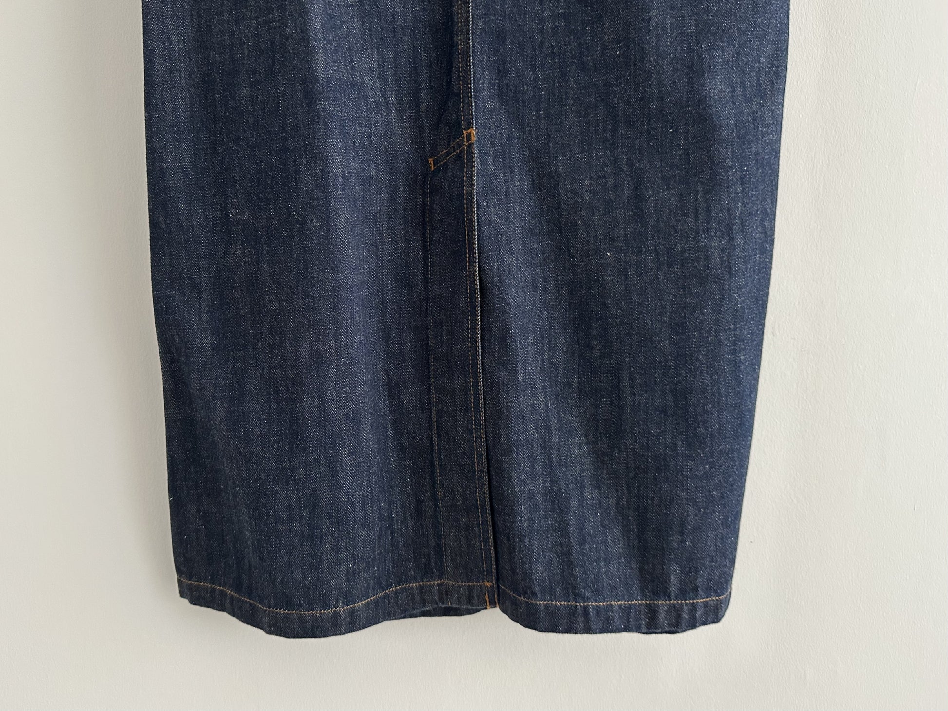 DRIES VAN NOTEN denim skirt, long, size 36