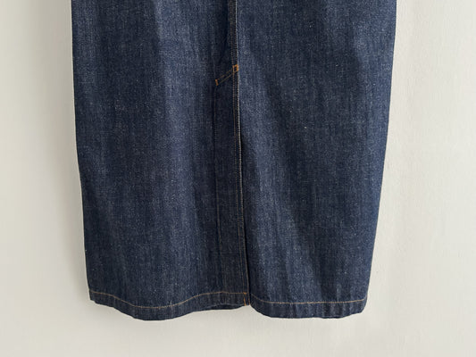 DRIES VAN NOTEN denim skirt, long, size 36