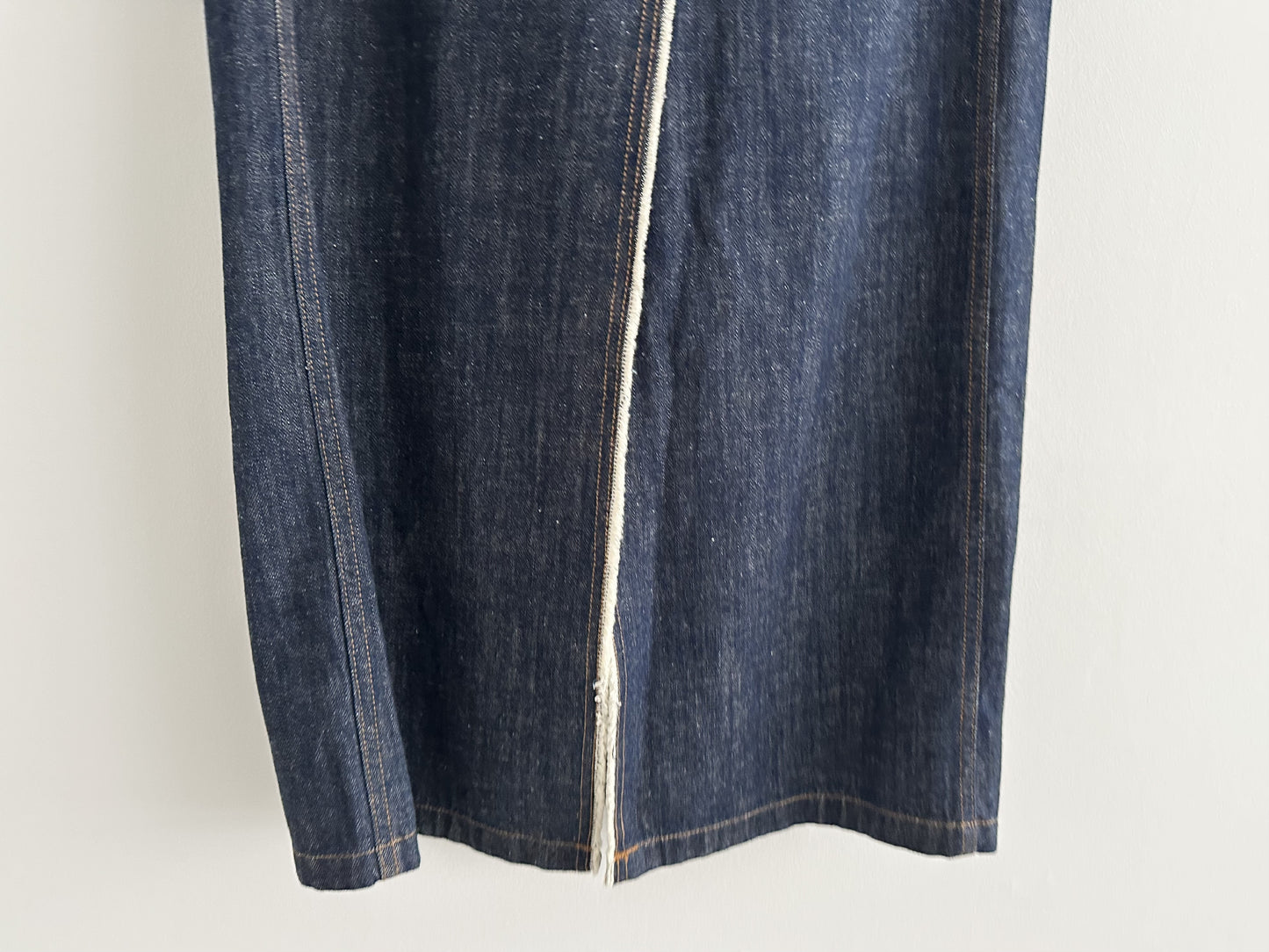 DRIES VAN NOTEN denim skirt, long, size 36