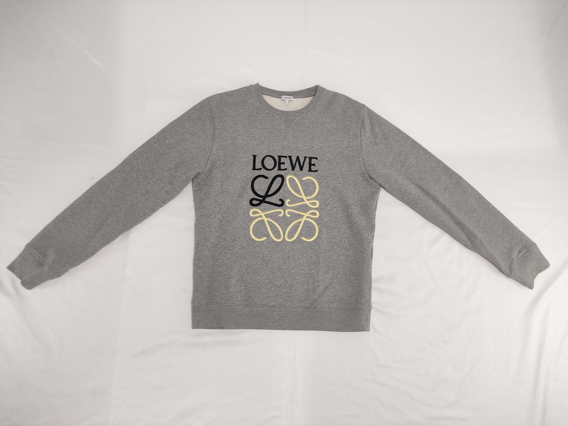 LOEWE Anagram Logo Sweatshirt Gray Size S Tops