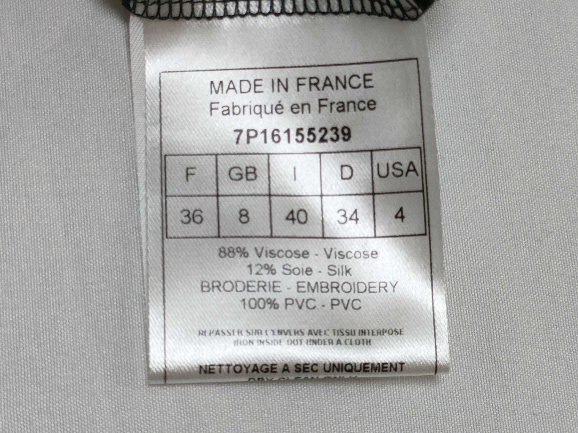 Dior Beaded T-Shirt, Short Sleeve, Blue/Black, Size 36