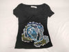 Dior Beaded T-Shirt, Short Sleeve, Blue/Black, Size 36