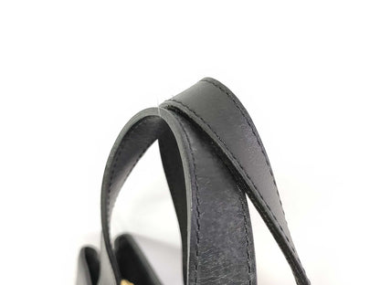 BURBERRY Nova Check Handbag Leather Black Tote Bag