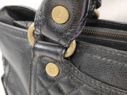 CELINE Boogie Bag Handbag Quilted Leather Black Handbag