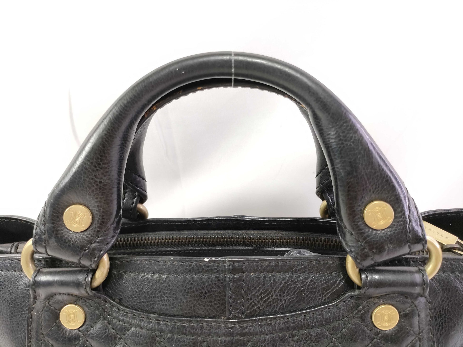 CELINE Boogie Bag Handbag Quilted Leather Black Handbag