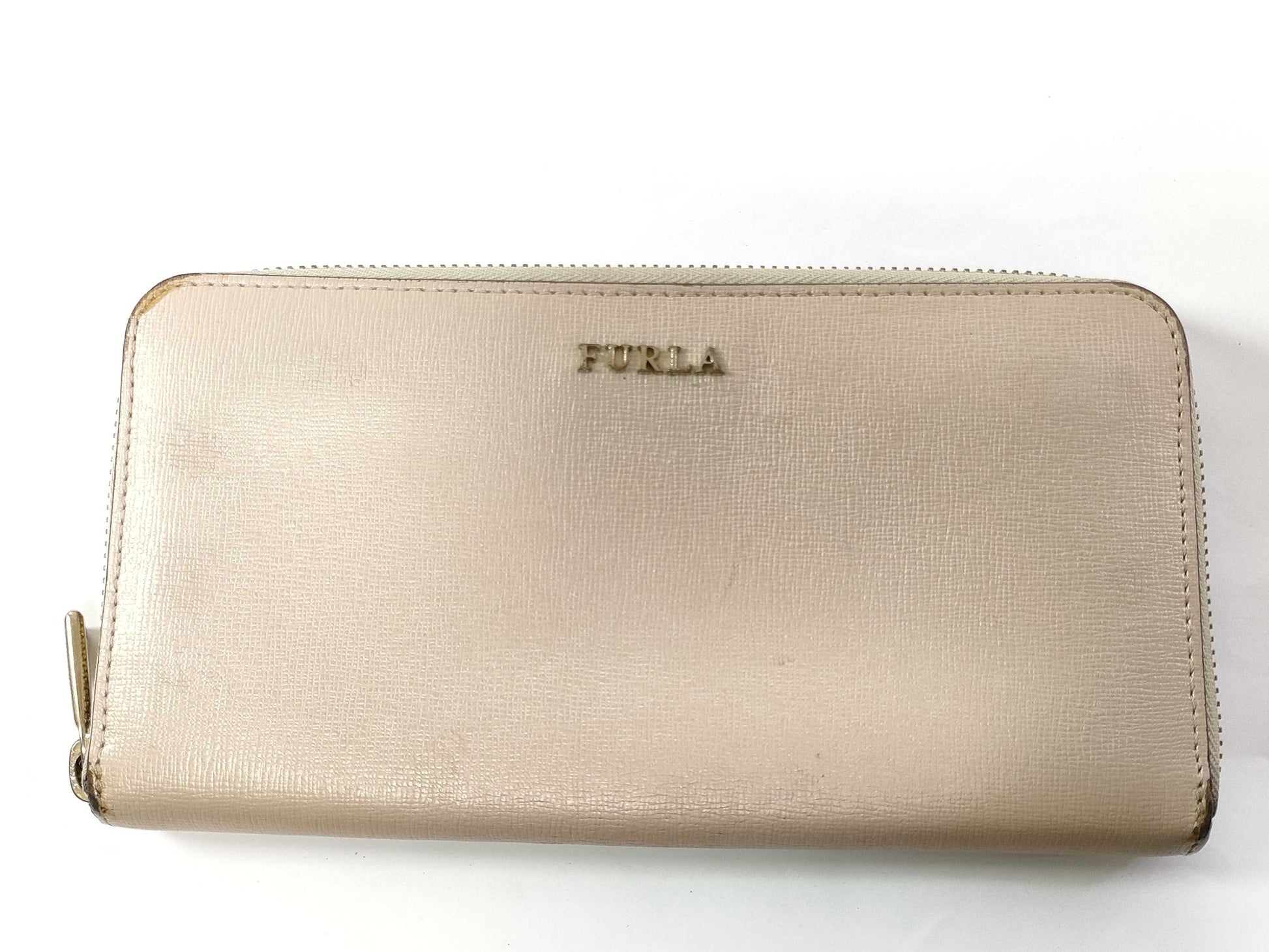 FURLA Round Zip Long Wallet in Pink Glitter