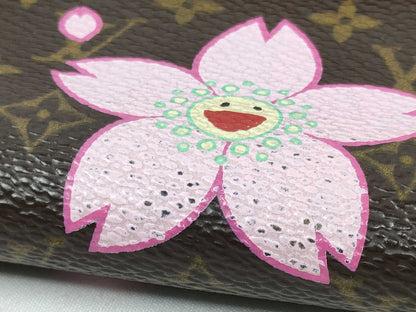 LOUIS VUITTON Monogram LOUIS VUITTON Louis Vuitton LOUIS VUITTON M92027 Monogram Cherry Blossom Brown Pink Long Wallet Wallet Wallet Wallet