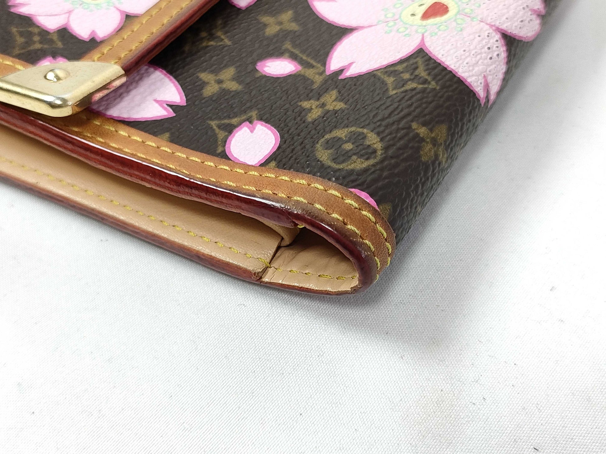 LOUIS VUITTON Monogram LOUIS VUITTON Louis Vuitton LOUIS VUITTON M92027 Monogram Cherry Blossom Brown Pink Long Wallet Wallet Wallet Wallet