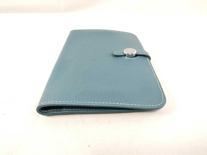HERMES Dogon HERMES Hermes Dogon Wallet Blue Wallet