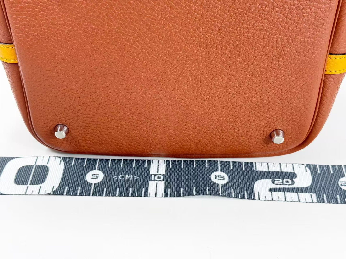 HERMES Picotin Picotin Lock MM Two-tone W22cm Approx. X Stamp [Cadena/162] Silver Hardware Handbag Excellent Condition A Handbag