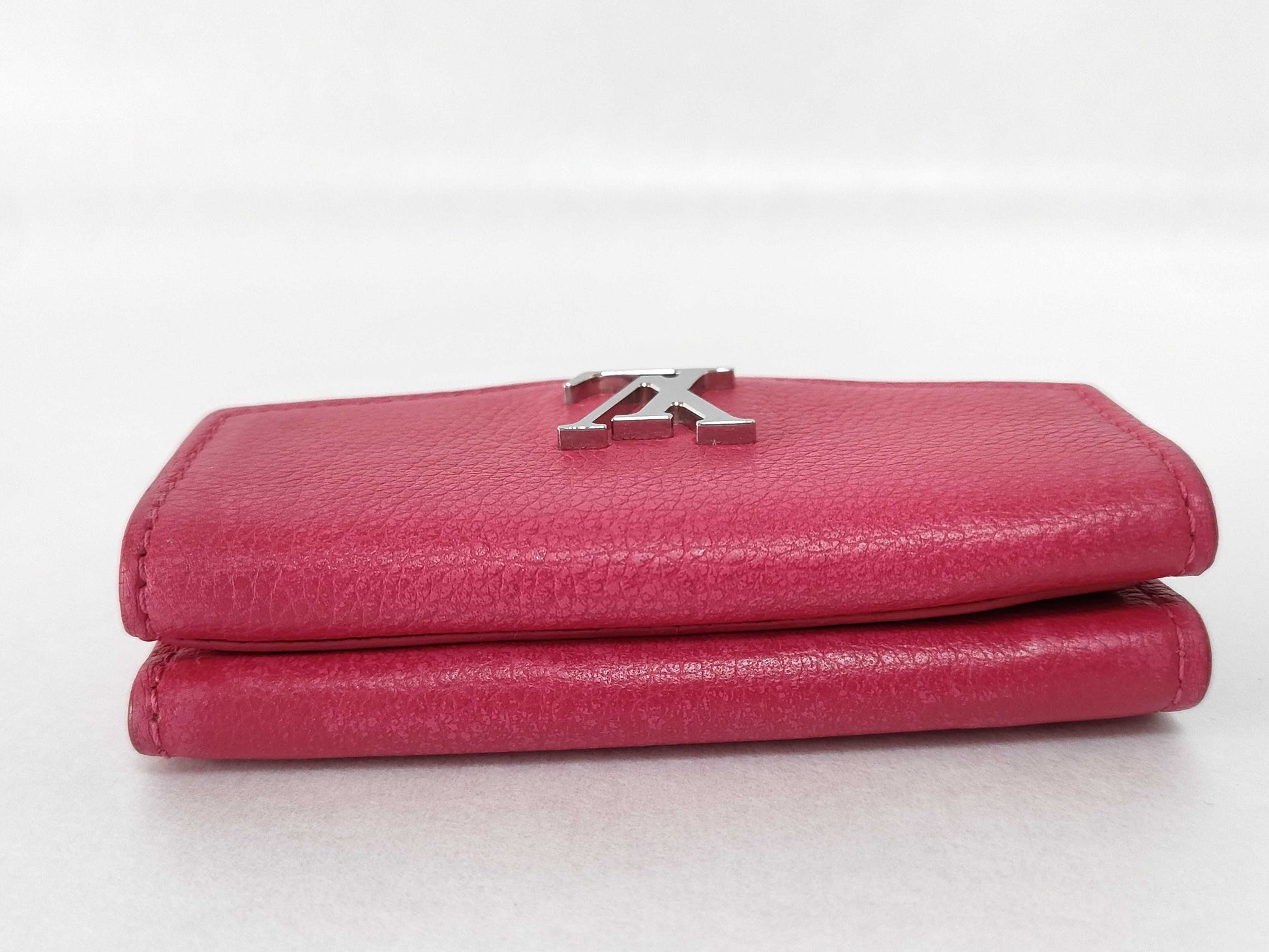 LOUIS VUITTON Louis Vuitton Portefeuille Lock Mini Taurillon Leather RFID Folding Wallet