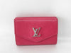 LOUIS VUITTON Louis Vuitton Portefeuille Lock Mini Taurillon Leather RFID Folding Wallet