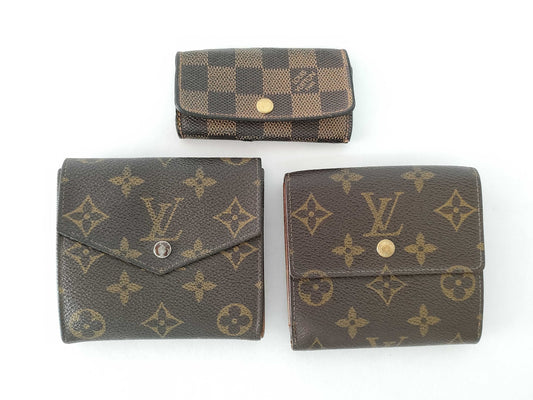 LOUIS VUITTON Monogram Louis Vuitton Wallet and Key Case 3-Piece Set Wallet