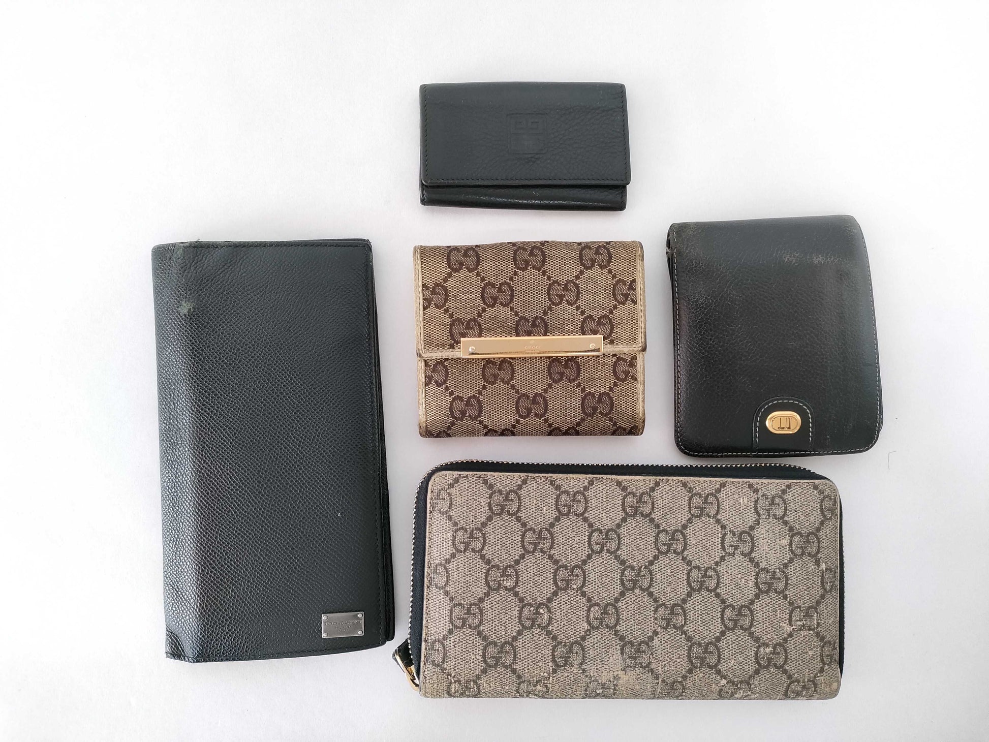 GUCCI brand wallets Gucci, Dunhill, Givenchy, Dolce & Gabbana 5-piece wallet