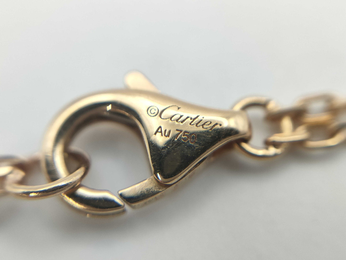 Cartier Love Circle 2PD PG Au750 6.3g Necklace 