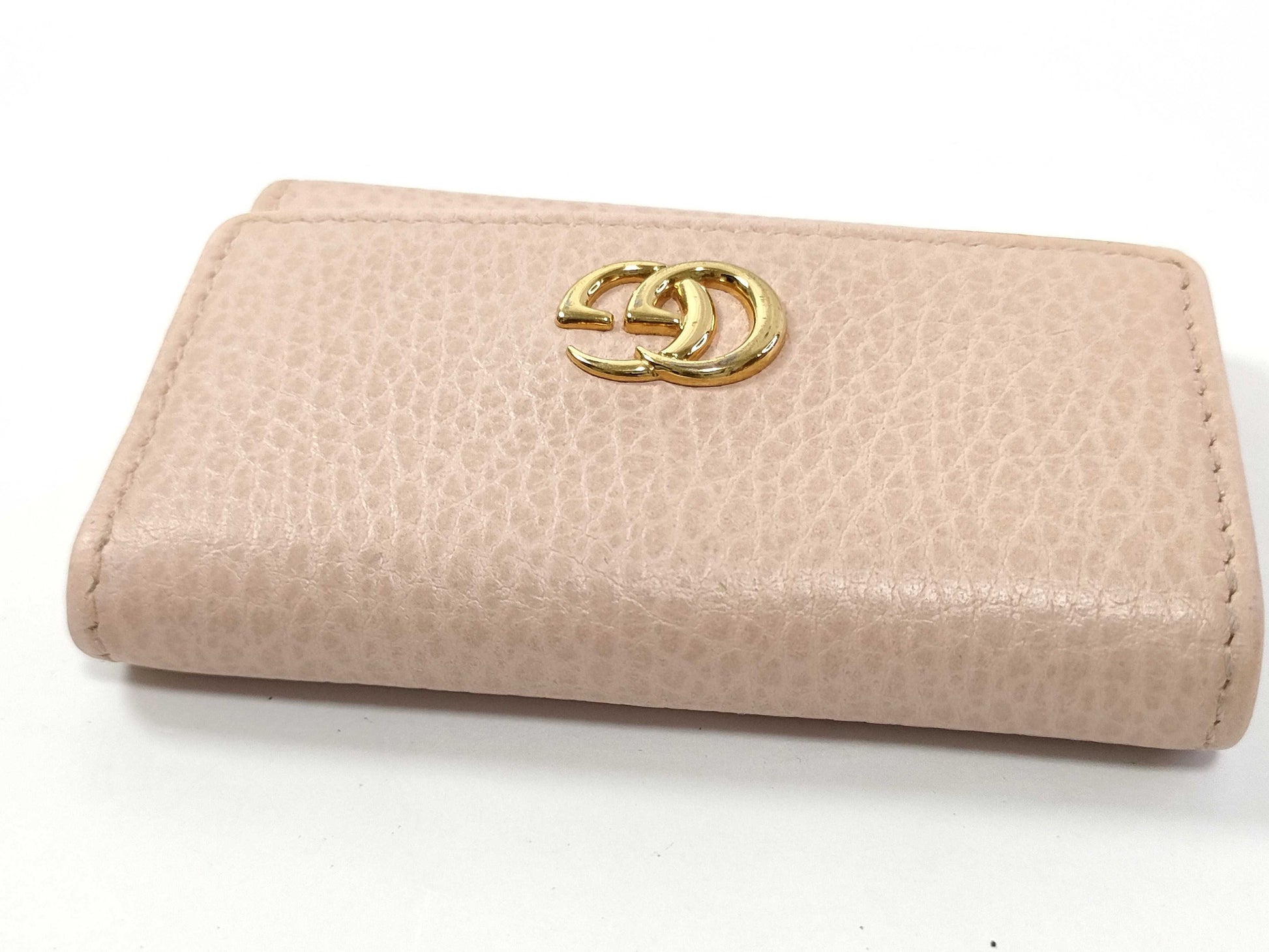 GUCCI GG Marmont Leather Key Case, Pink