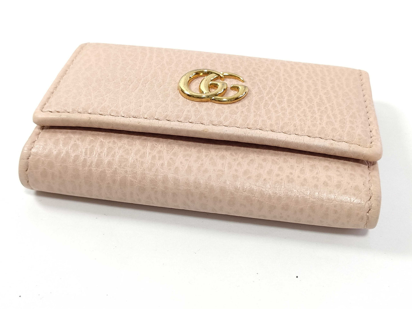 GUCCI GG Marmont Leather Key Case, Pink