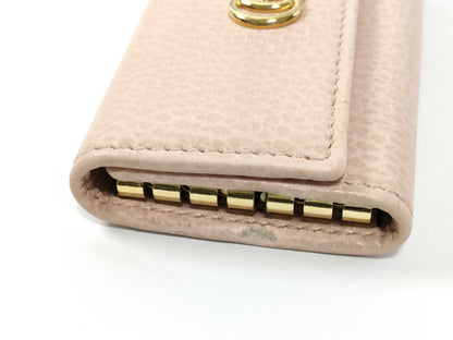 GUCCI GG Marmont Leather Key Case, Pink