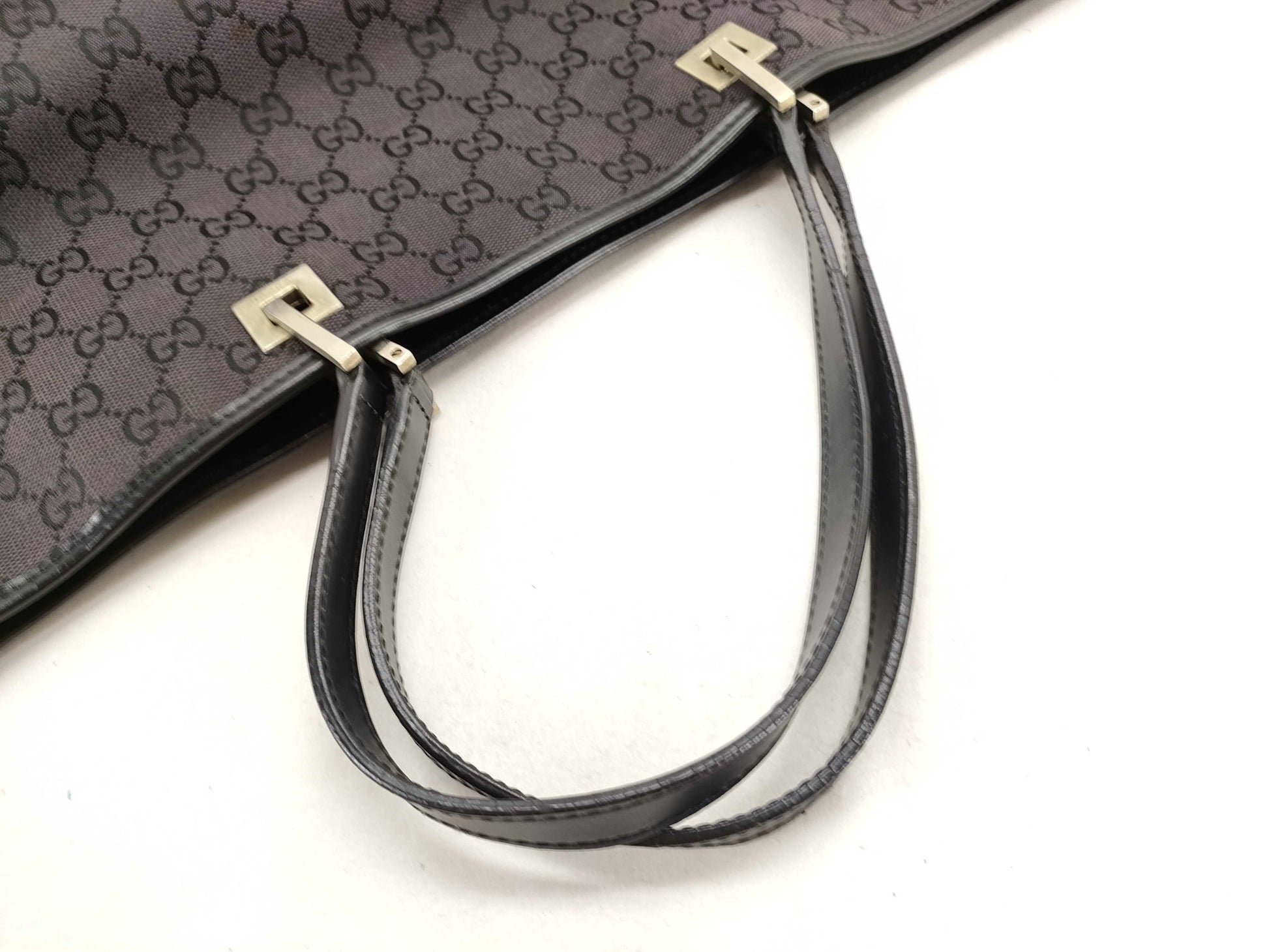 GUCCI GG Canvas Tote Bag, Black, 002.1097.3444