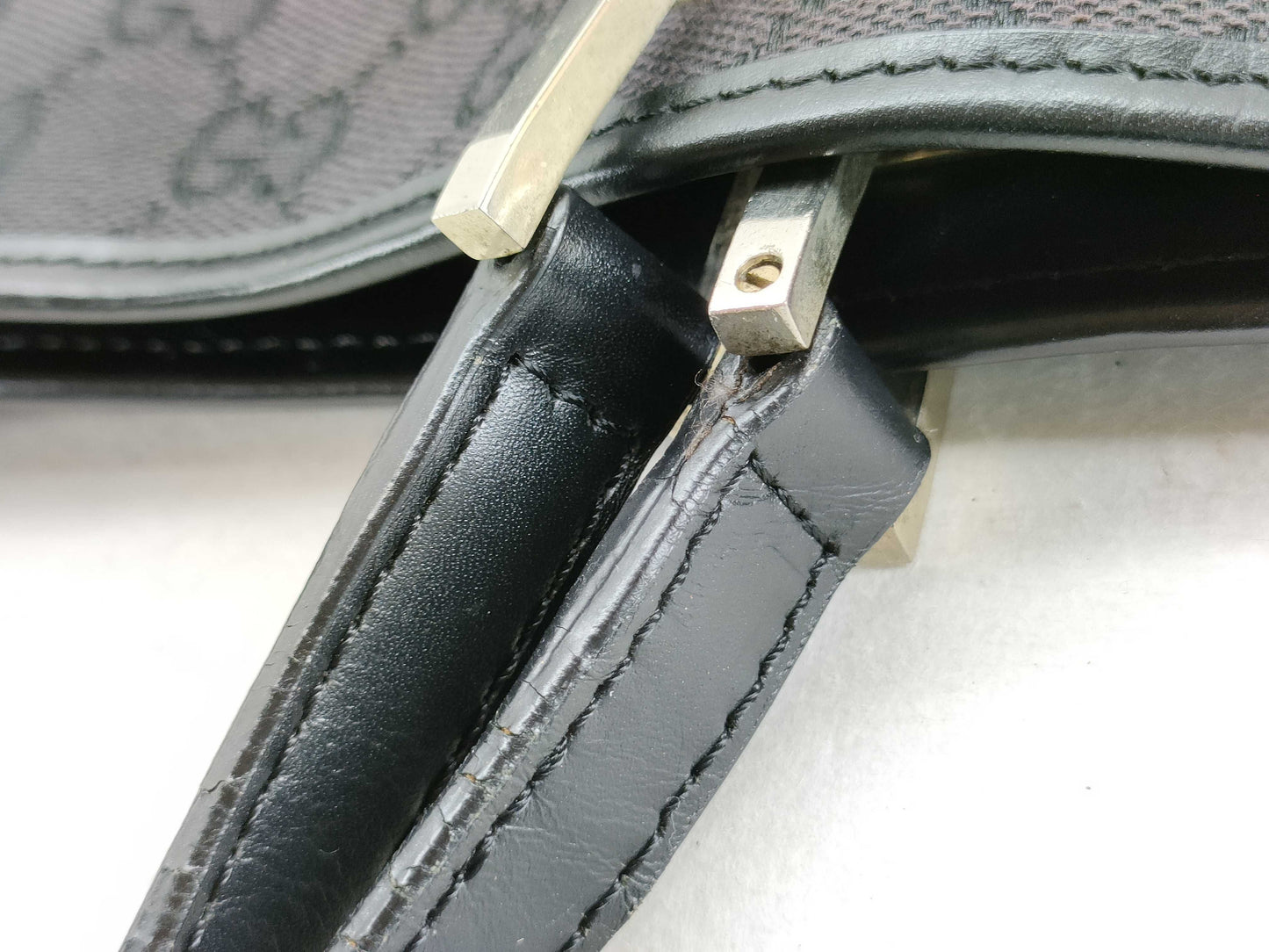 GUCCI GG Canvas Tote Bag, Black, 002.1097.3444