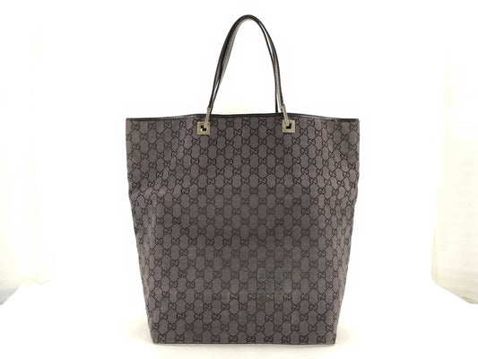 GUCCI GG Canvas Tote Bag, Black, 002.1097.3444