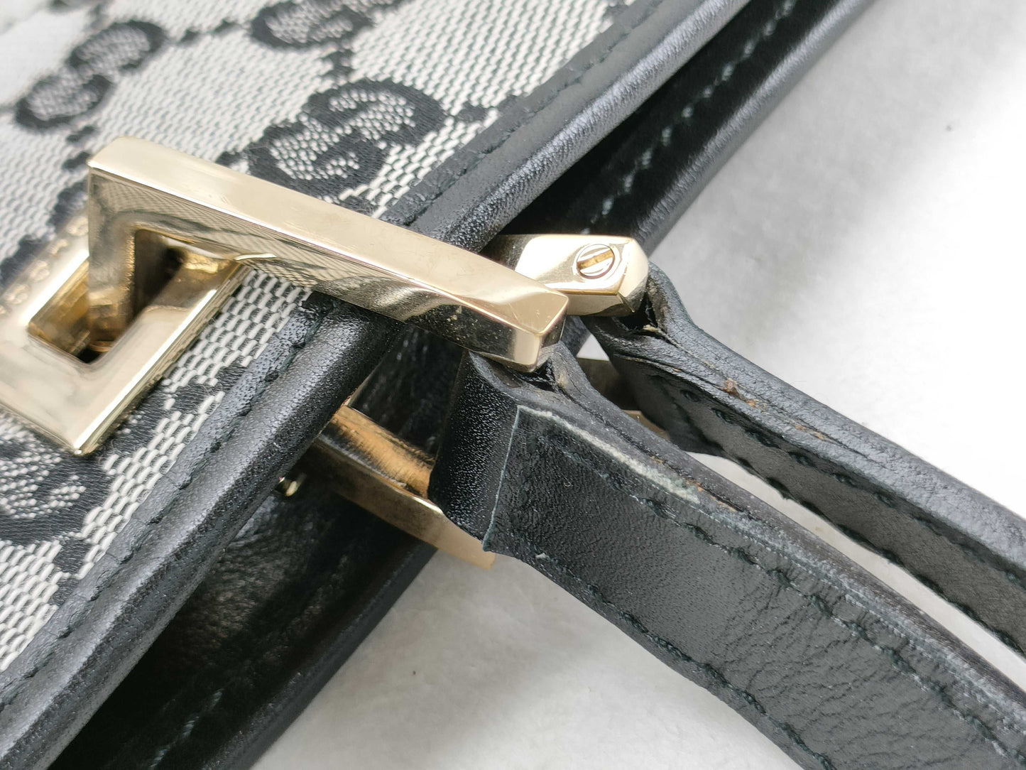 GUCCI GG Canvas Handbag Tote Bag 002 1097 2404 Large Capacity Black Tote Bag