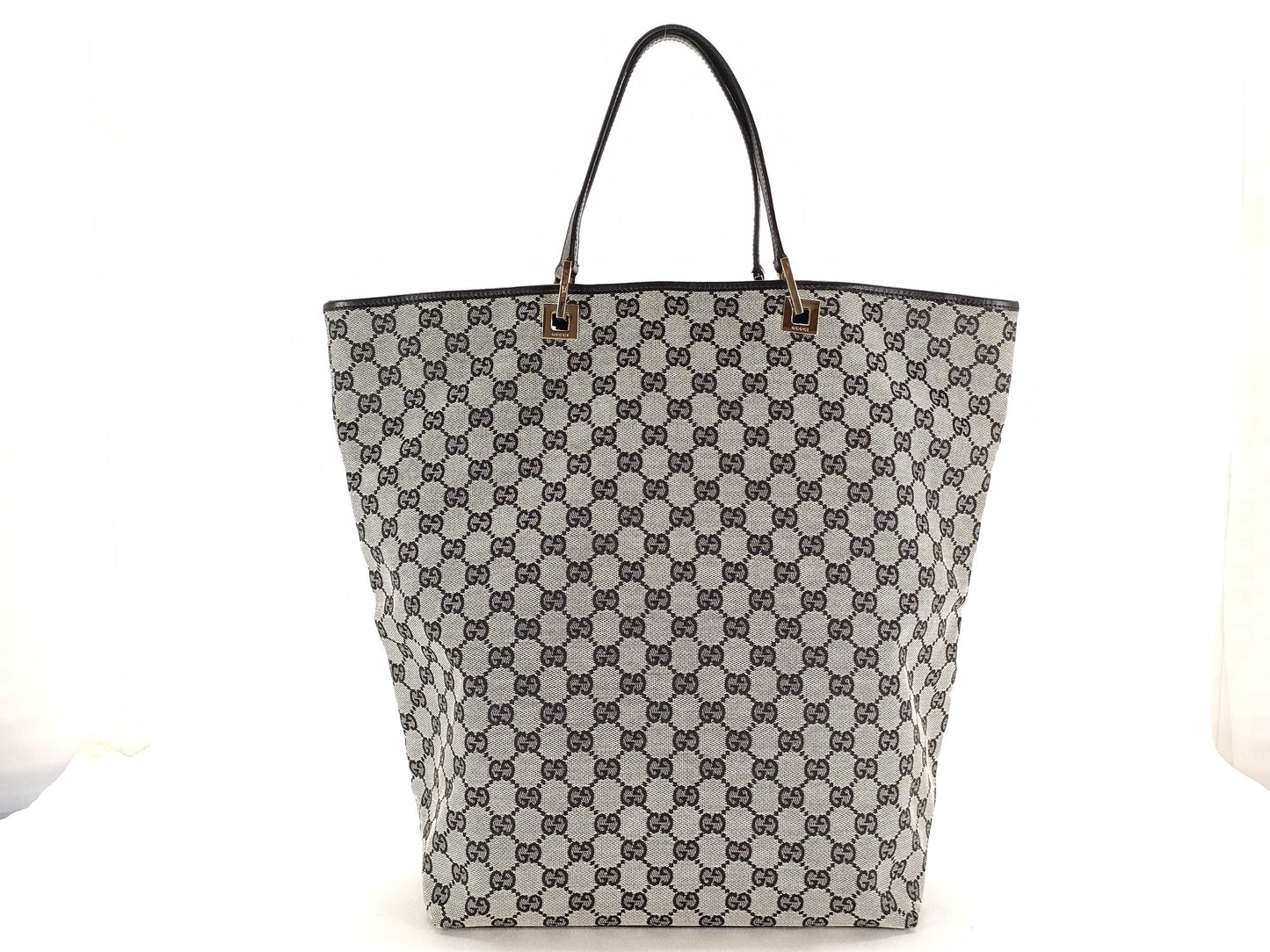 GUCCI GG Canvas Handbag Tote Bag 002 1097 2404 Large Capacity Black Tote Bag