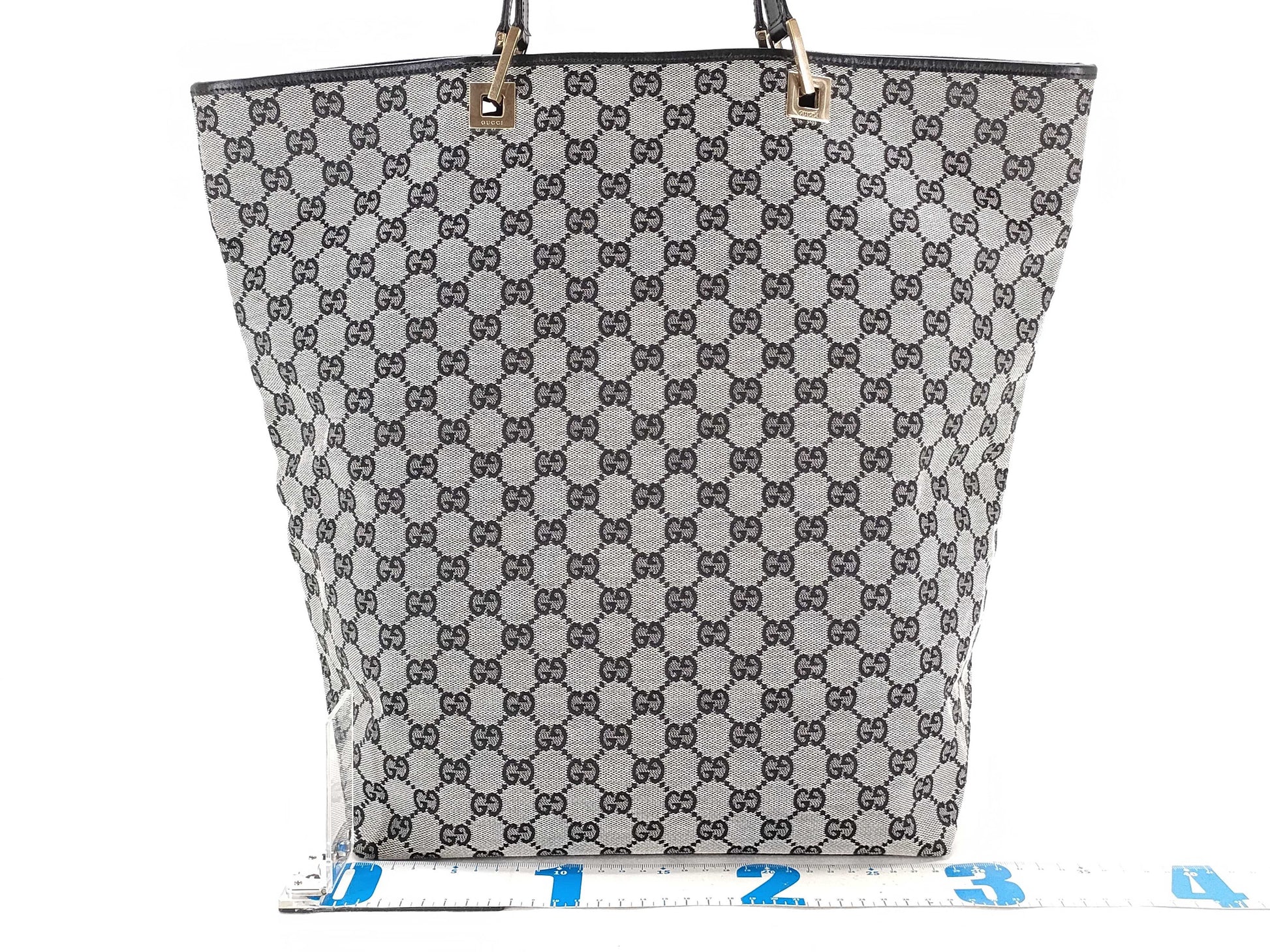 GUCCI GG Canvas Handbag Tote Bag 002 1097 2404 Large Capacity Black Tote Bag