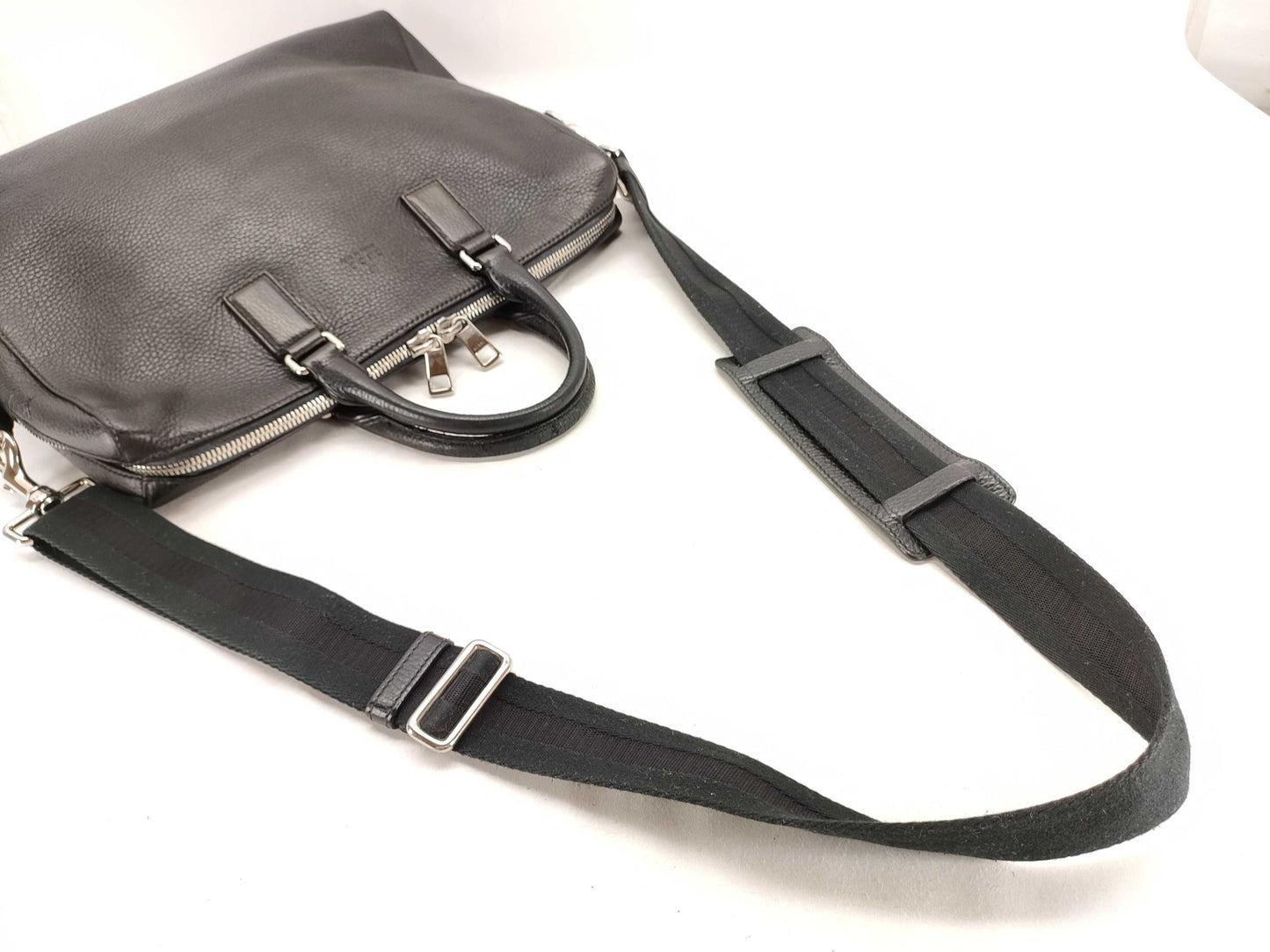 GUCCI GUCCI 387074 Leather Business Bag, Black, 2-Way Diamante Business Bag