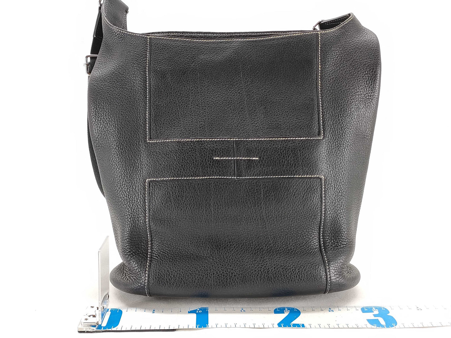 HERMES Good News GM L Stamp Black Shoulder Bag