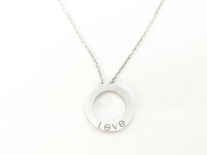 Cartier Love Circle 6PD WG 750 13.2g Necklace 