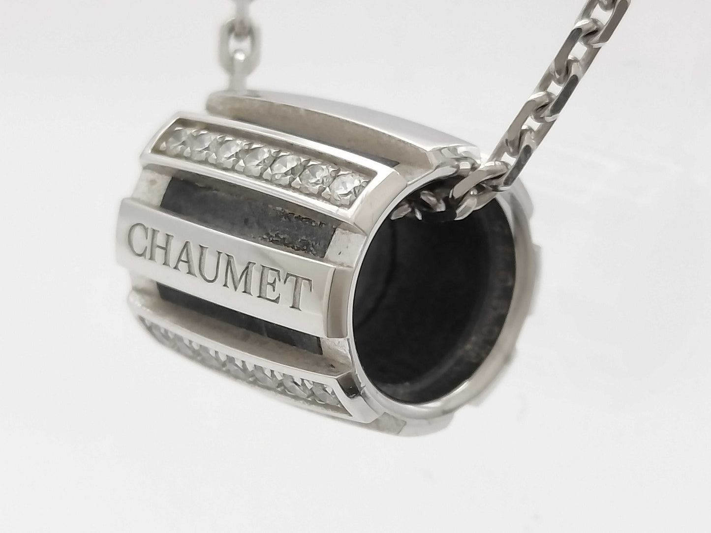 CHAUMET Class One Rubber Diamond Necklace in WG 750 