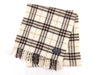 BURBERRY Fringe Scarf, Nova Check, Cashmere, Light Beige, Other Accessories