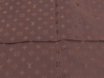 LOUIS VUITTON Monogram Silk Scarf, Bordeaux, with Tag