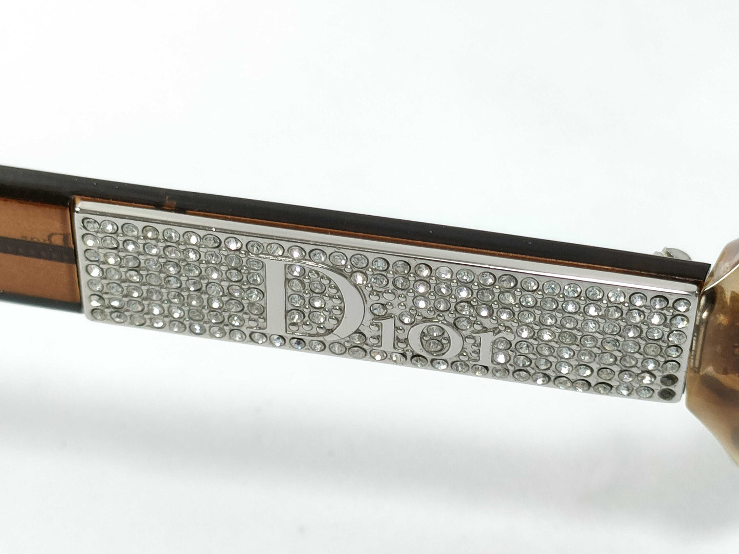  Dior Christian Dior Sunglasses DIORSUNSTRASS3F Logo Rhinestone Brown Sunglasses/Eyeglasses