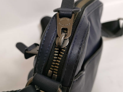 COACH Shoulder Bag Navy Leather Shoulder Bag