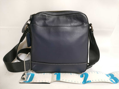 COACH Shoulder Bag Navy Leather Shoulder Bag