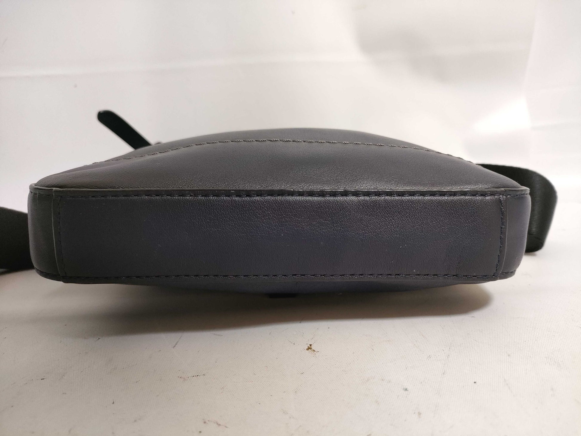 COACH Shoulder Bag Navy Leather Shoulder Bag