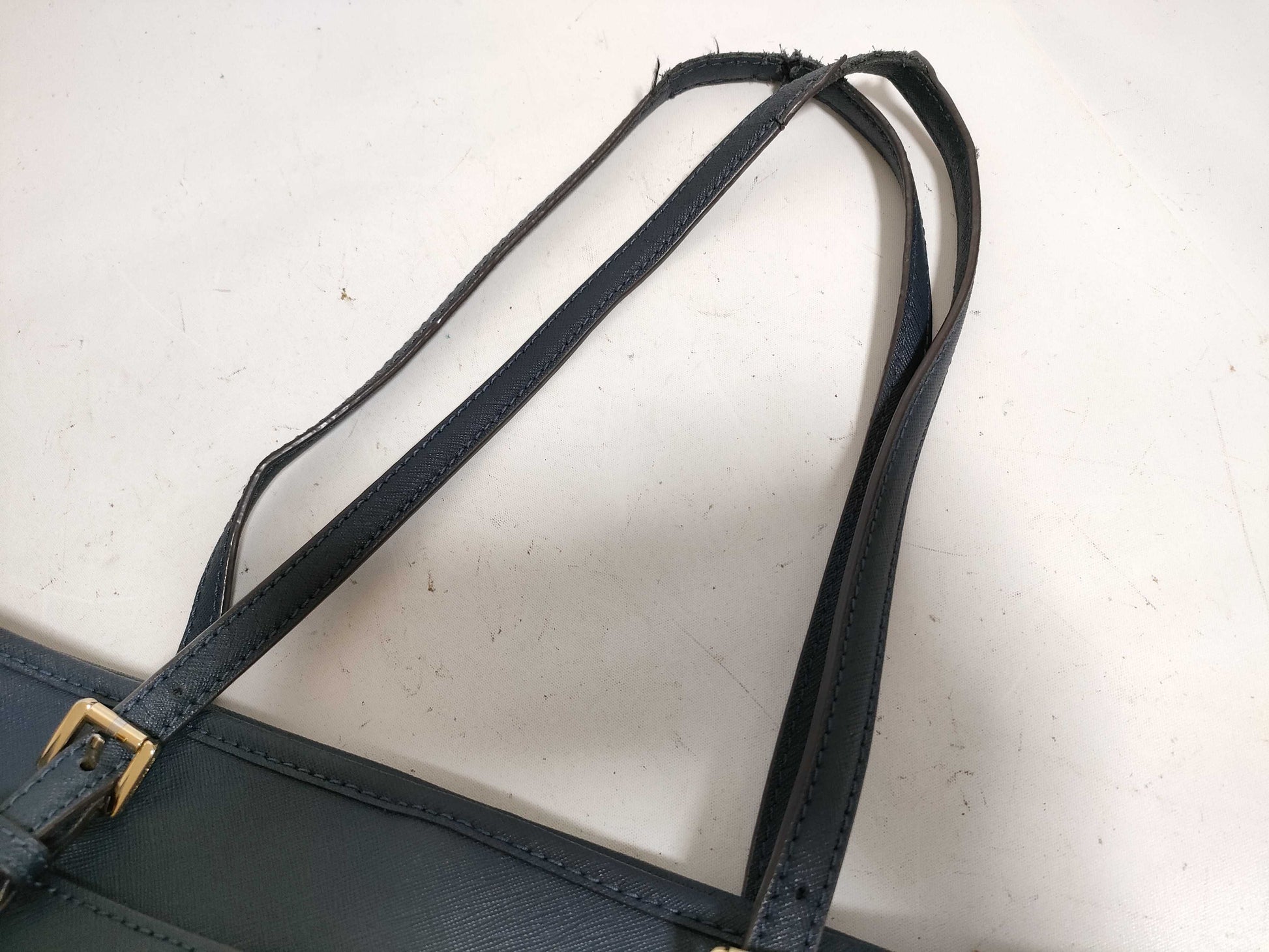 Michael Kors Navy Leather Tote Bag