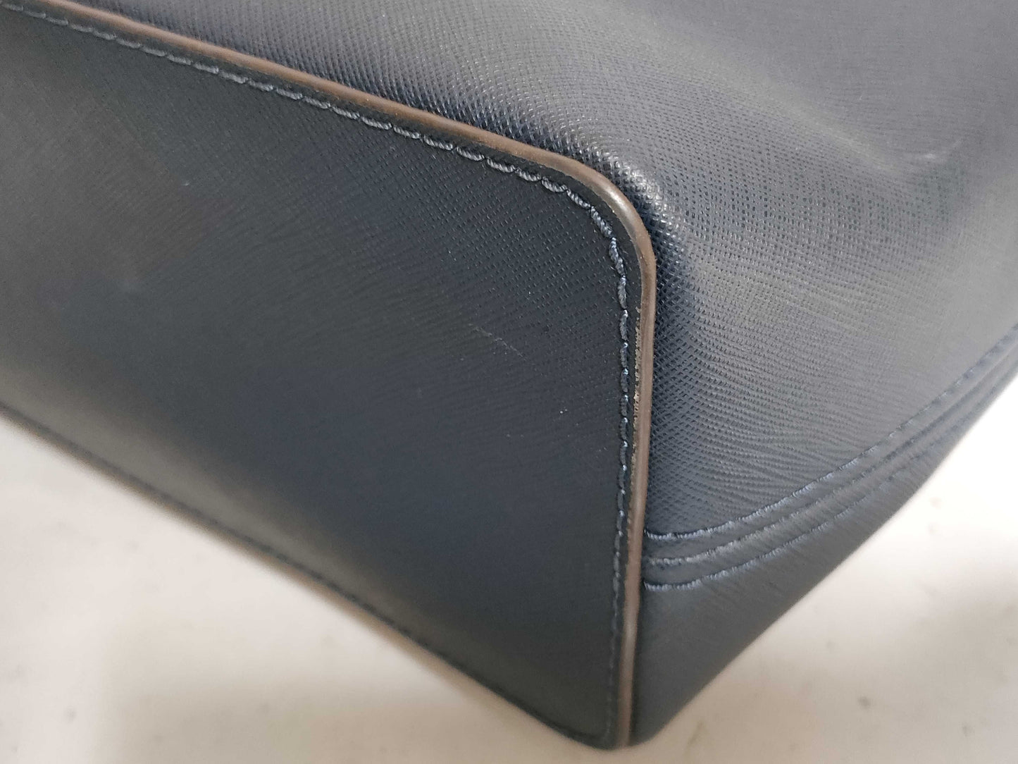 Michael Kors Navy Leather Tote Bag