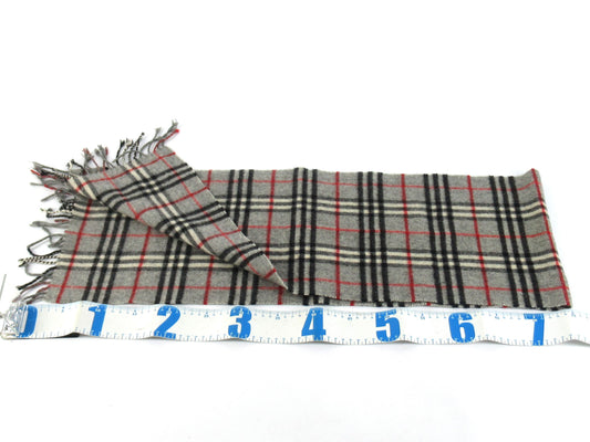 BURBERRY BURBERRY Check Scarf with Tag Gray Other Accessories